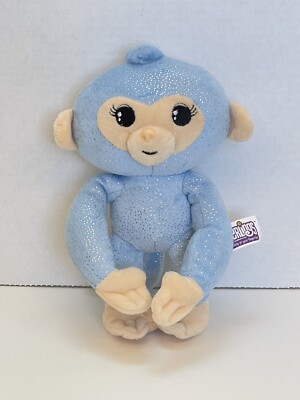 Fingerlings Monkey Light Blue Sparkle Plush Stuffed 9'' Posable Toy Doll