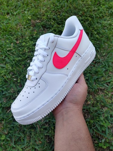 Pre-owned Nike Air Force 1 '07 Triple White Neon Pink Yellow/girl Gs Multi Size Af1