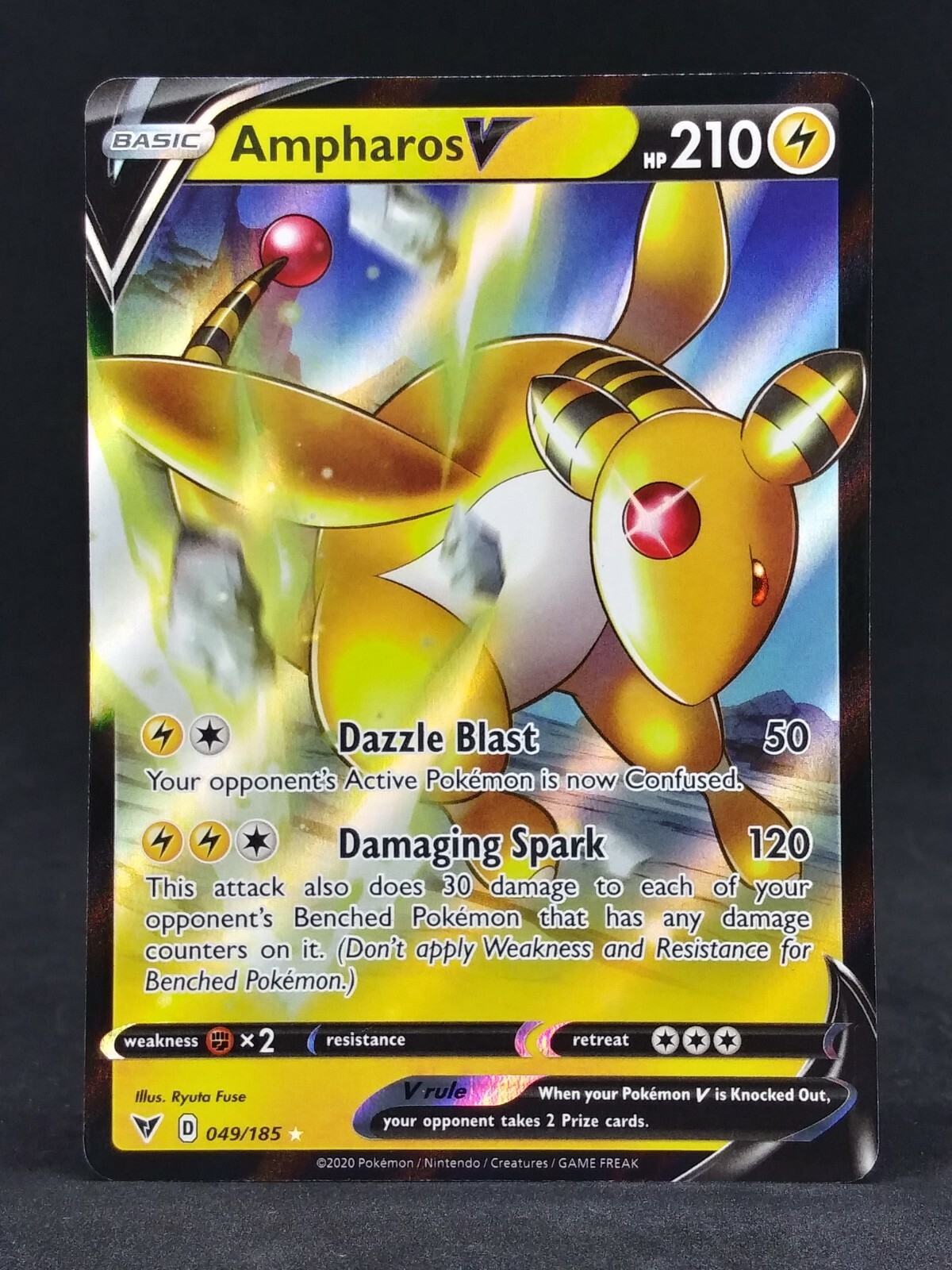 ○vivadara○○○ Vivid Voltage Ampharos V #49. Near Mint. Ultra Rare 🦒 2020