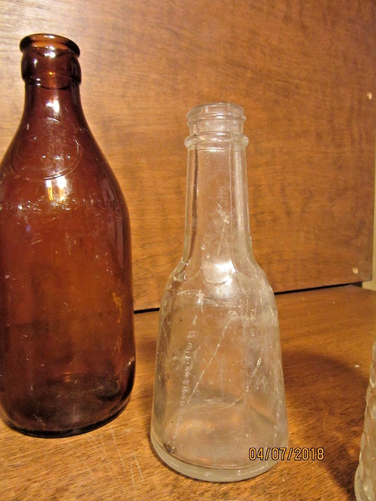 lot of 8 Vintage Glass Bottles VGC