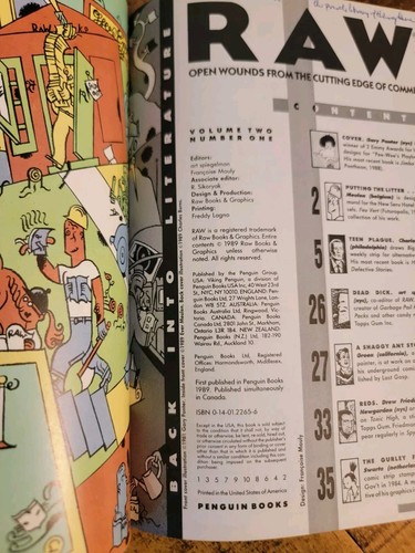 Raw Magazine Vol. 2 No. 1 Spiegelman - Gary Panter/Charles Burns/Deitch/Katchor+