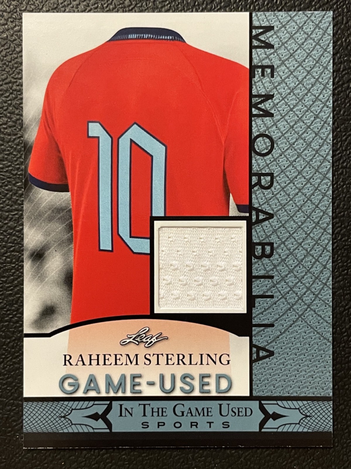 2024 Leaf In The Game Used Memorabilia Blue Raheem Sterling Jersey