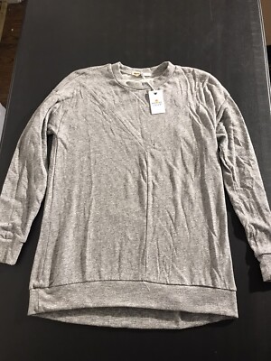 MARINE LAYER Lina DK Crew Heather Grey Sweater Size XS NEW