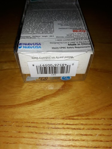 Nuby Teething Trends Teething Necklace Teethable Mommy jewelry.  Color turqoiuse