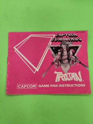 Trojan Capcom Captain Commando Nintendo NES Instruction Manual Only