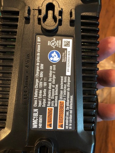 2- POWER IT 18v Battery Charger WMC18LN for Power It Battery 1 HOUR CHARGING