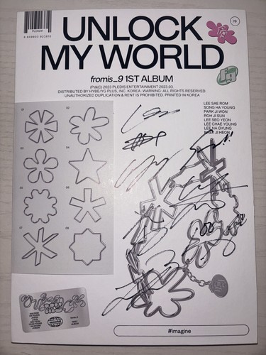 Fromis_9 [Unlock My World] All Member Autographed Signed