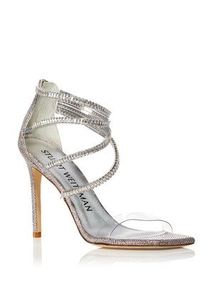 STUART WEITZMAN/ женские прозрачные босоножки на каблуке-шпильке с квадратным носком, 10 B