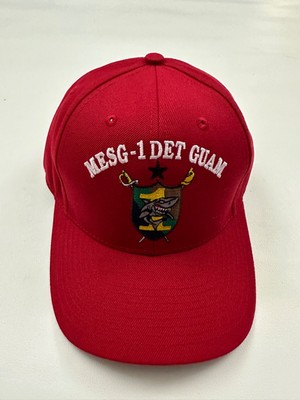 NEW The Corps MESG -1 Det Guam CTT Logo Red Baseball Cap Hat One Size