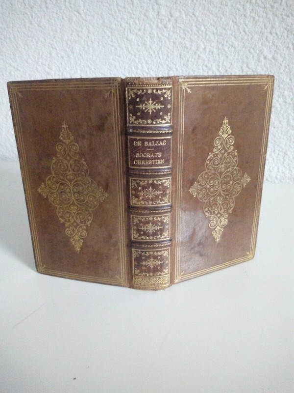 Belle Reliure Sieur De Balzac 1675 Socrate ChrÃ©Tien + Autres Textes Petit Format