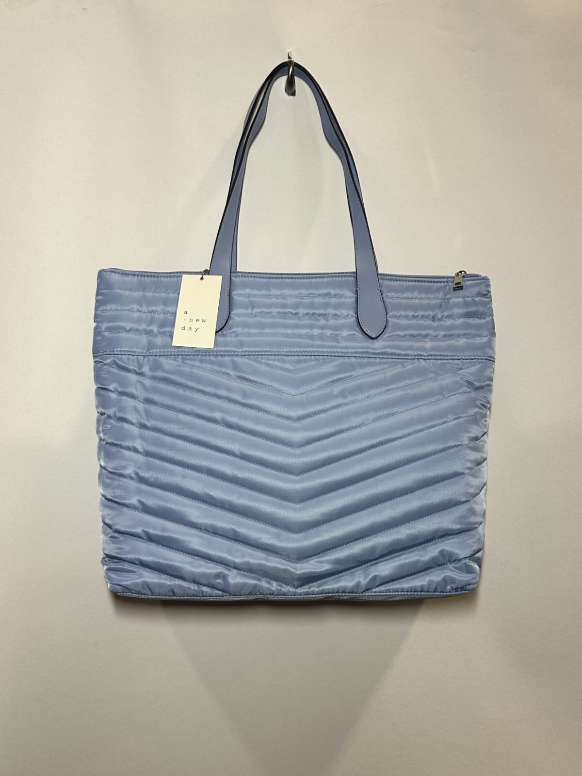 Striped Quilted Tote Handbag - A New Day Blue | eBay