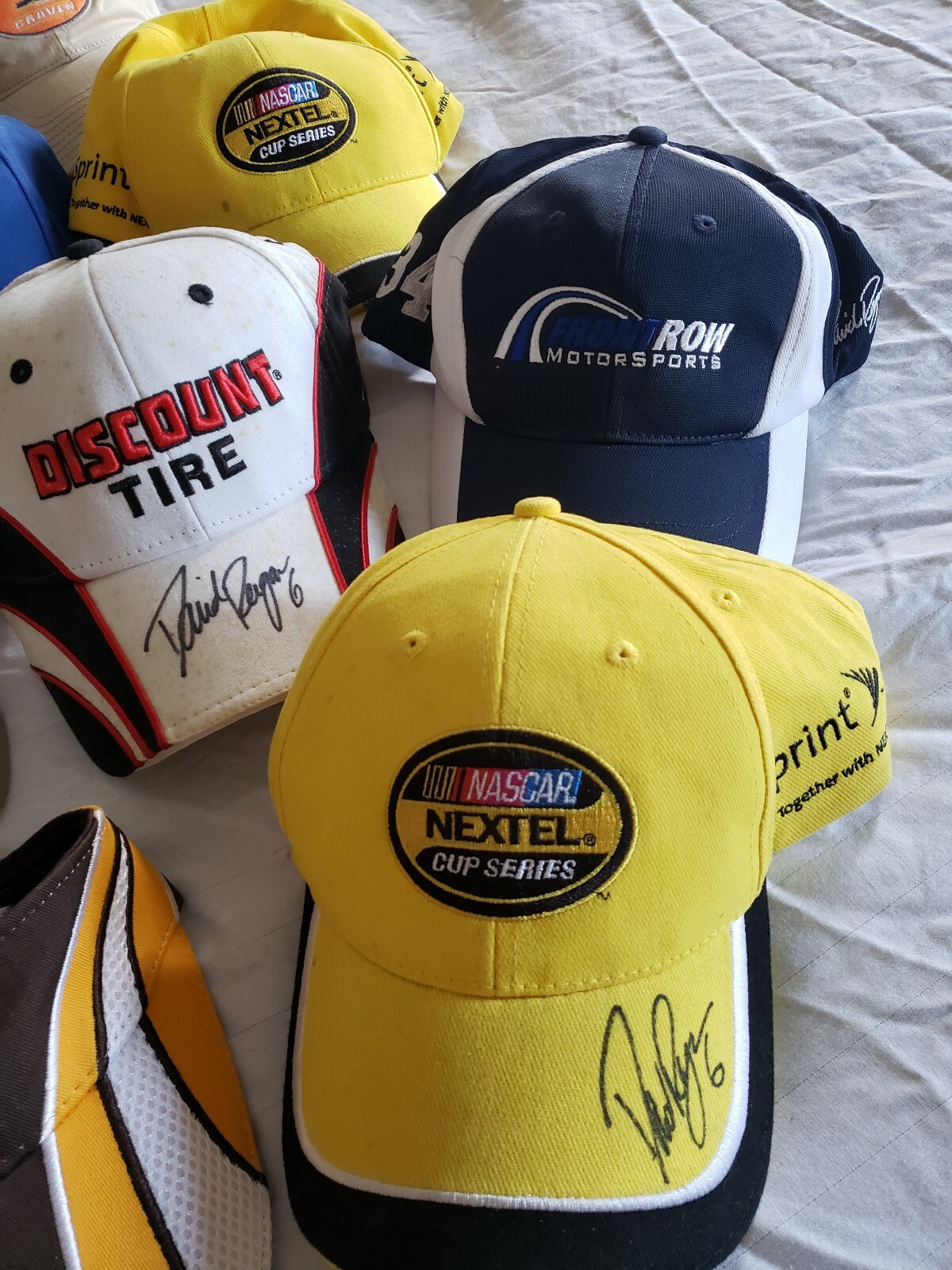 Nascar Hats Lot of 16 - 9 are Autographed David Ragan #6 Racing Caps