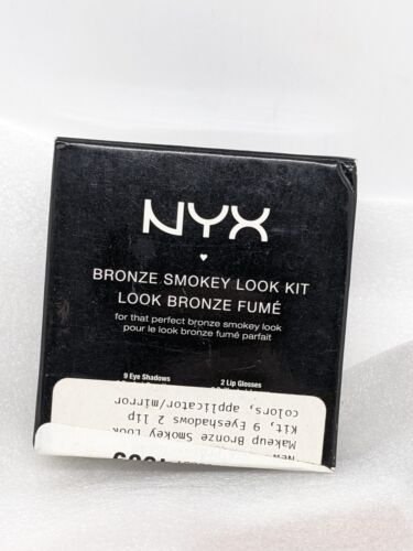 NYX S109B Bronze Smokey Look Kit 9 eye shadows and 2 lip colo...