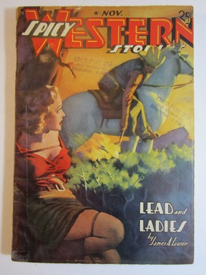 Spicy Western Stories Pulp v. 5 #5, Nov 1939 VG Classic Good-girl Cover!