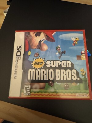 New Super Mario Bros. (Nintendo DS, 2006) Red Case Brand New 