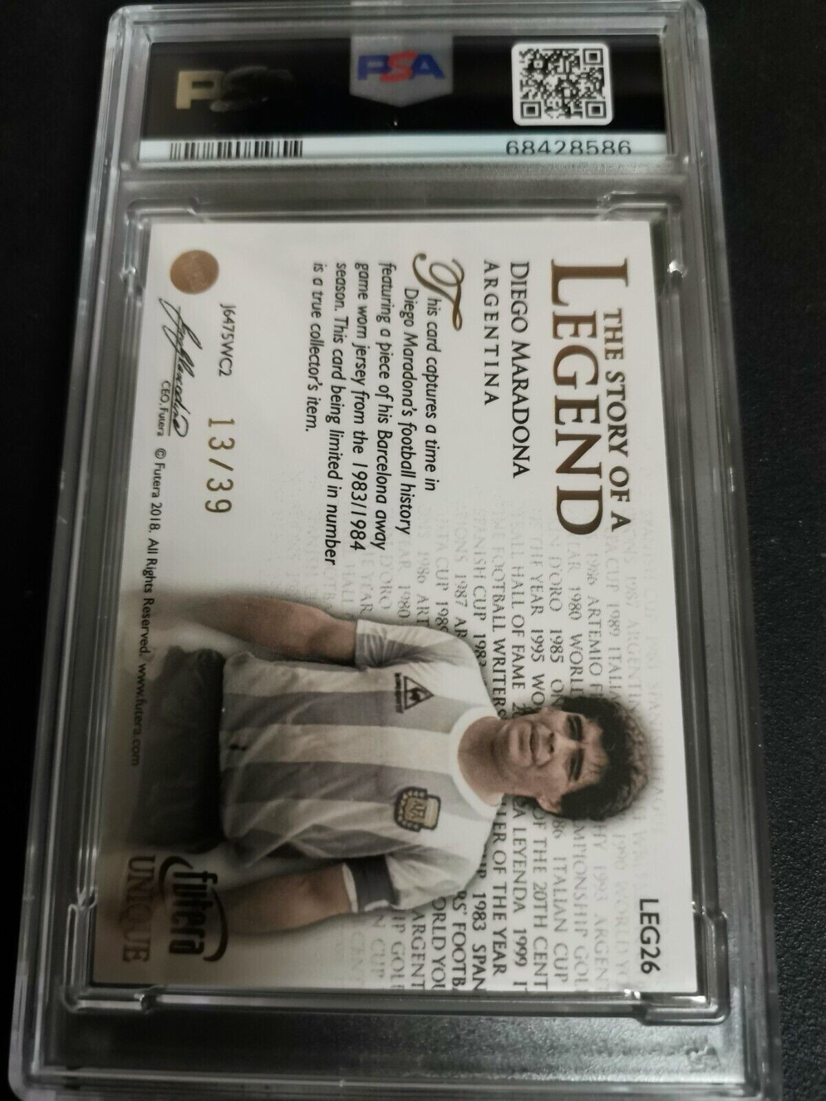 FUTERA  マラドーナ 2018 Futera World Football Legends Diego Maradona #WFL06 SGC