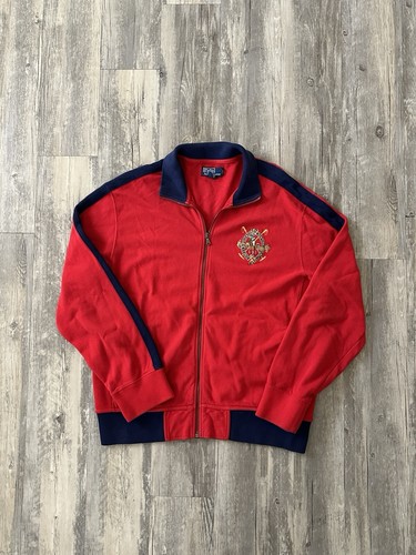 POLO　Ralph Lauren　Y2K 00s　track　Jacket Y2K Polo Ralph Lauren Track Jacket Men's Medium Navy Red Po