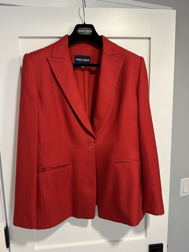 Giorgio Armani ノーカラージャケット 赤 美品 $_12.JPG?set_id=880000500F