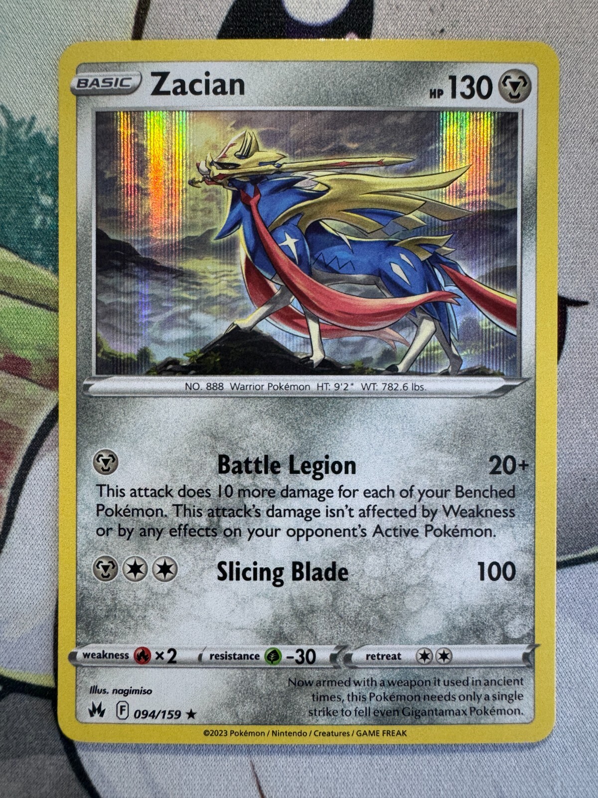 さうさん Zacian Holo English Pokemon TCG BKAX646 | eBay