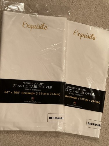 Plastic Large 54" X 108" White - Crown Display (set Of Two)