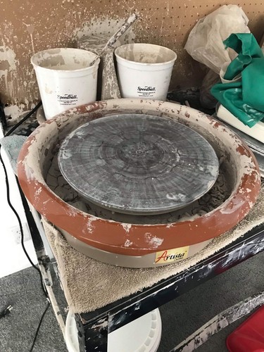 Speedball Portable ARTISTA Table Pottery Wheel With Clay