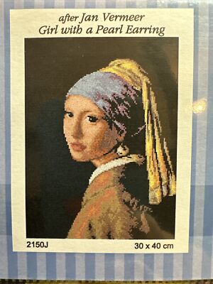 Printed needlepoint Tapestry Gobelin 30x40 cm Girl With A Pearl Earring Orchidea