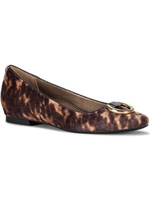 BARETRAPS женские коричневые блестящие кольца с экзотическими животными Perrie Toe Slip On Flats 9 M