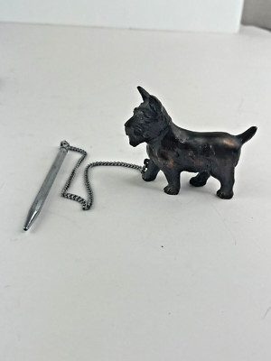 Scottie Dog Paperweight with attached mechanical  pencil (non-working) - c1940s