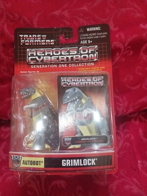 Rare sealed Transformers Heros of Cybertron Grimlock MOSC g1 dinobot 2002 figure