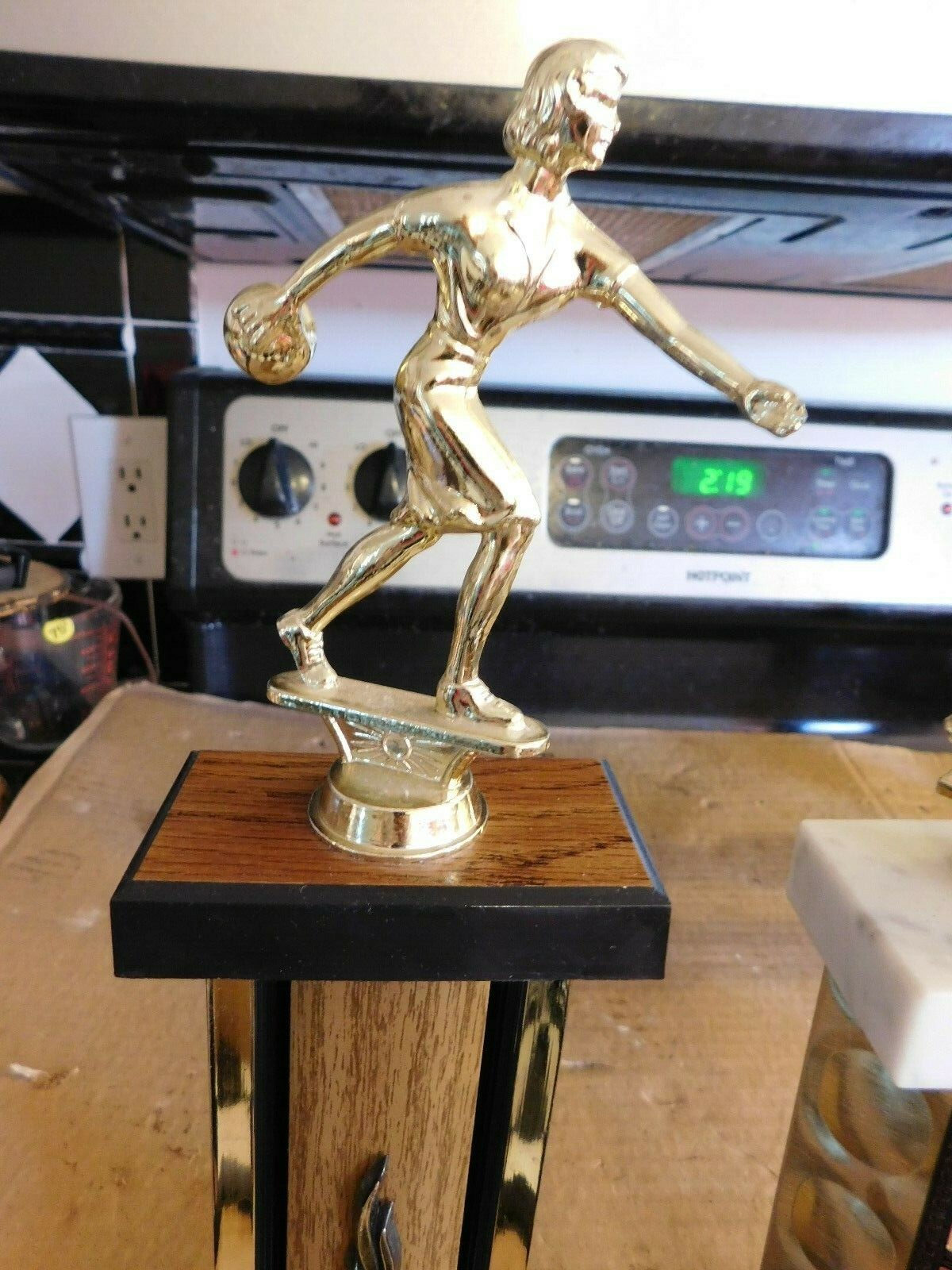 PAIR OF MID-CENTURY BOWLING TROPHIES  GROUP #11