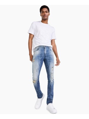 

INC Mens Blue Flat Front, Skinny Fit Denim Jeans Талия 30, Синий, 100124949