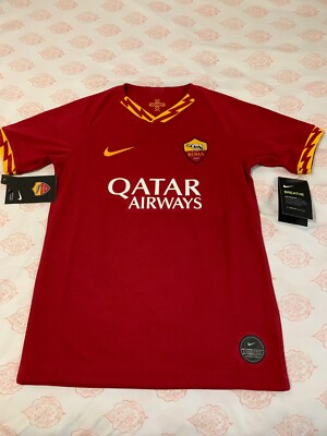 NIKE AS ROMA 2019/20 HOME STADIUM SS JERSEY NWT SIZE M YOUTH