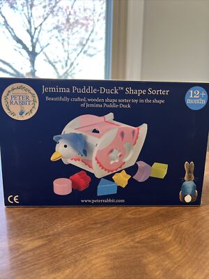 Jemima Puddle-Duck Wooden Shape Sorter Peter Rabbit 12+ Month- NIB A14