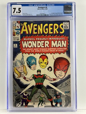Avengers #9 (1964)   CGC 7.5   1st Appearance of WONDER MAN! Marvel Comic