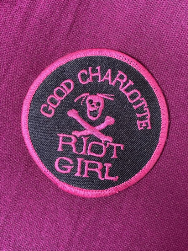 Vintage 2002 Good Charlotte "Riot Girl" Circular Sew-On Patch