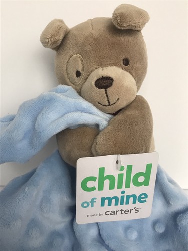 Carters Child Mine Puppy Dog I Love Mommy Blue Security Blanket Lovey ~Tag Wear