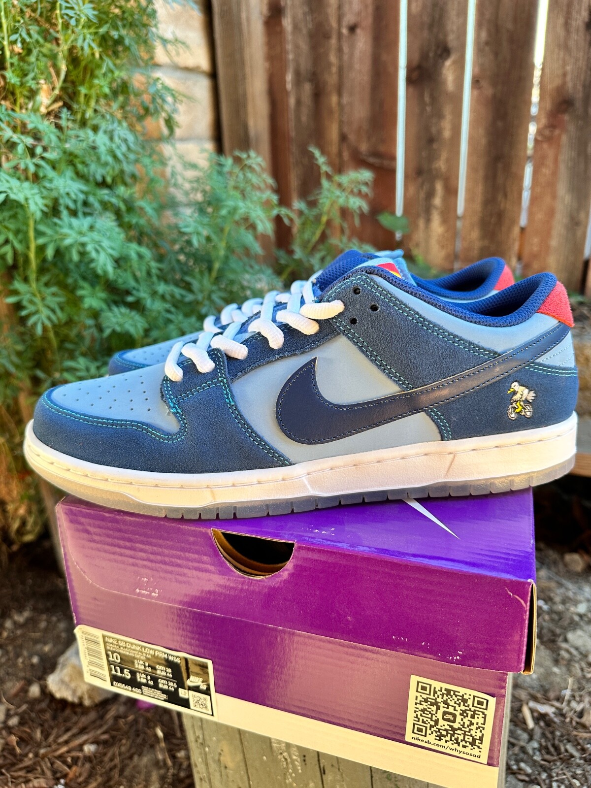 【NIKE】x Why So Sad?SB Dunk Low Pro Coastal Blue DX5549-400 Nike SB Dunk Low Pro Coastal Blue X Why So Sad? US 10 Men