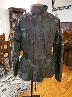 Mens Nelson Rigg AS3000 Aston Motorcycle Rain Jacket Black XL Waterproof Perfect