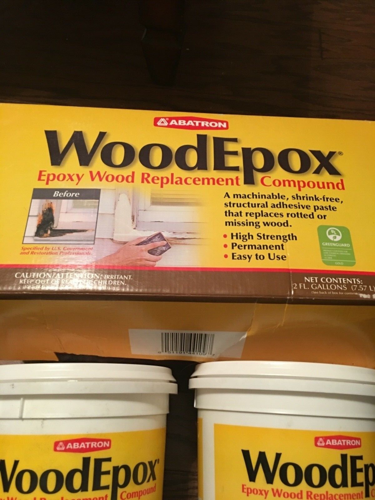 New, abatron WE2gkr epoxy wood replacement compound woodepox kit 2 gallon