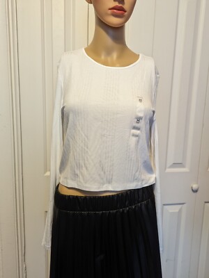 TOMMY HILFIGER Women's Long Sleeve Slim Scoop Neck Tee Sizes M and L.