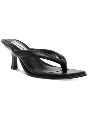 

STEVE MADDEN Черные женские босоножки без шнуровки на каблуке-вьетнамке Moxxi Toe, 7 м, Черный, MOXX01S1