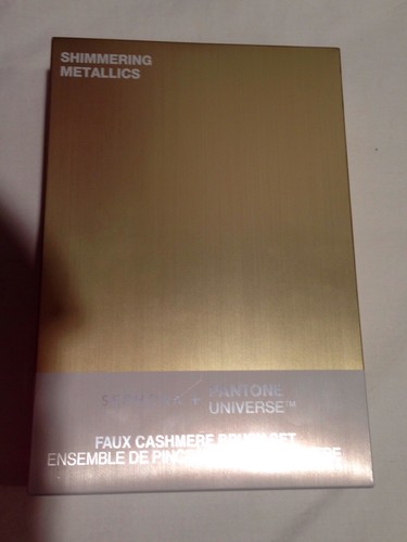 NEW SEPHORA + PANTONE UNIVERSE FAUX CASHMERE BRUSH SET SHIMMERING METALLICS BNIB