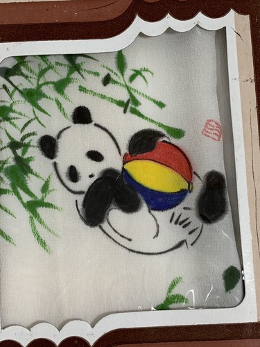Silk Hand-Drawing Handkerchief Suzhou Silk Set Of 2 Vintage