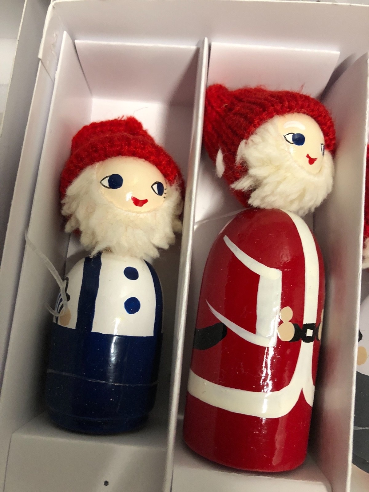 Anne Beate Design Santa & Elves Wood Figurines Handmade & Handpainted in Denmark