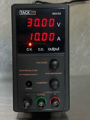 TACKLIFE 0-30V DC 10-AMP Variable Power Supply Course /Fine Adjustment 12V MDC02