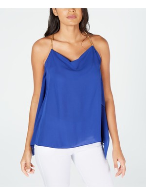 

MICHAEL MICHAEL KORS Женский синий топ на тонких бретельках с V-образным вырезом