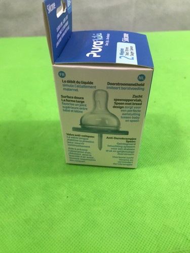 Pura Kiki Natural Vent Nipples Slow Flow 0m+Broad  Shape Silicone Nipples