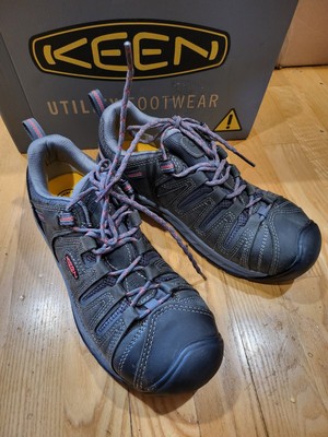 KEEN Women s Flint II Steel Toe Work Shoe Shoes- Size 8.5 M - Magnet/Rose