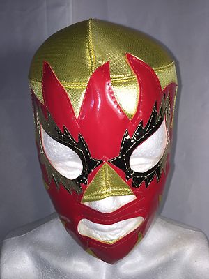 SOLAR/FLAME WRESTLING-LUCHADOR MASK!! AWESOME DESIGN!! VERY RARE!!  HANDMADE!! 