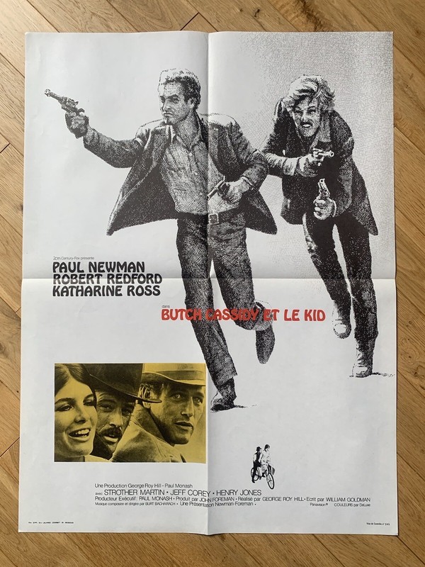 Butch Cassidy Et Le Kid -Newman/Redford Affiche 60x80cm ( Rerelease 80â) Neuve !